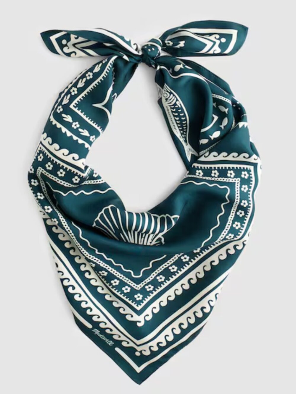 New Madewell Medium Silk Bandana Shell Conversational